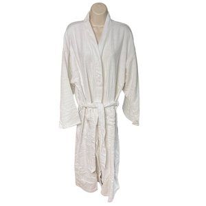 Terry Cloth Bath Robe Cotton One Size with Belt u